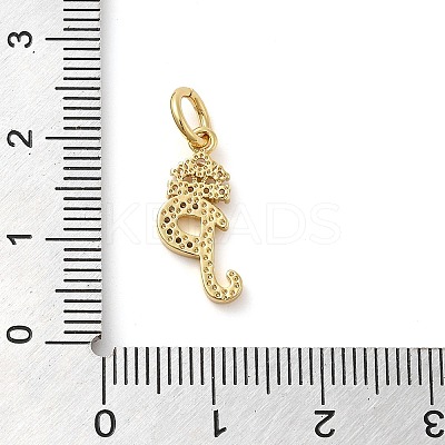 Brass Micro Pave Cubic Zirconia Pendants KK-M273-01G-P-1