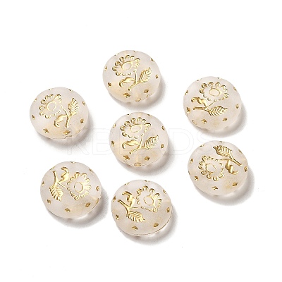 Transparent Plating Acrylic Beads X-OACR-L013-027-1