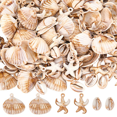 180Pcs 3 Style Ocean Theme Opaque Acrylic Pendants OACR-SP0001-54-1