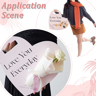 7Pcs Paper Single Flower Wrapping Paper Cards for Valentines Day DIY-WR0004-99-1