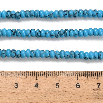Synthetic Turquoise Beads Strands G-Z110-B01-2x4mm-03-1
