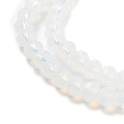 Faceted Clear Glass Rondelle Bead Strands X-GLAA-F001-3x2mm-23-1
