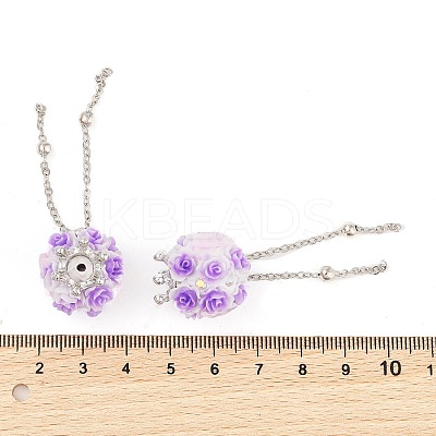 Handmade Luminous Polymer Clay Rhinestone Beads CLAY-H003-09P-01-1