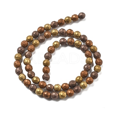 PVD Vacuum Plating Non-magnetic Synthetic Hematite Beads Strands G-F682-01C-1