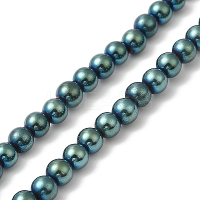 Electroplate Synthetic Magnetic Hematite Beads Strands G-E602-01B-1