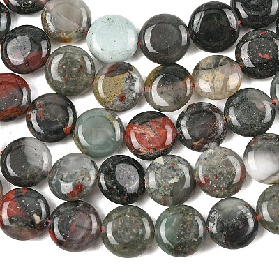Natural African Bloodstone Beads Strands G-L648-B06-15mm-1