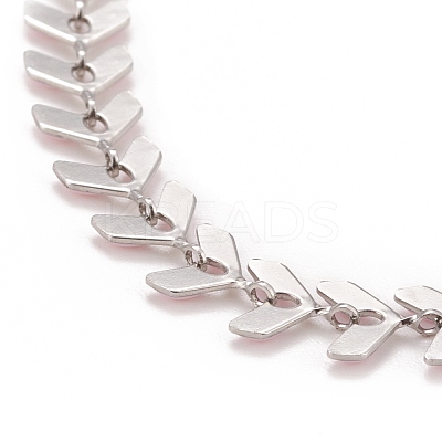 Enamel Wheat Link Chain Necklace NJEW-P220-02P-03-1