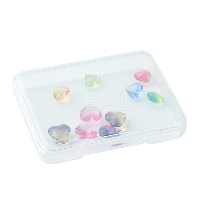 10Pcs 2 Style Faceted K9 Glass Rhinestone Cabochons GGLA-FS0001-02-1