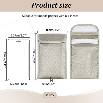 Cloth Security Faraday Bags for Key-Fob Protector ABAG-WH0035-057-1