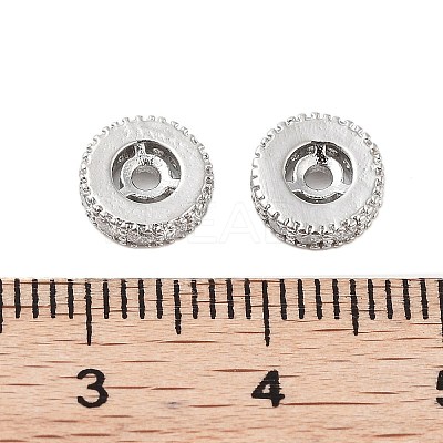 Brass Micro Pave Clear Cubic Zirconia Beads KK-Z059-01P-1