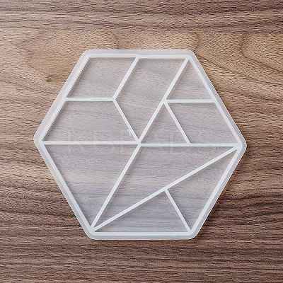 DIY Triangle & Trapezoid & Rhombus Tangram Pieces Display Decoration Silicone Molds LS-DIY-G067-05D-1
