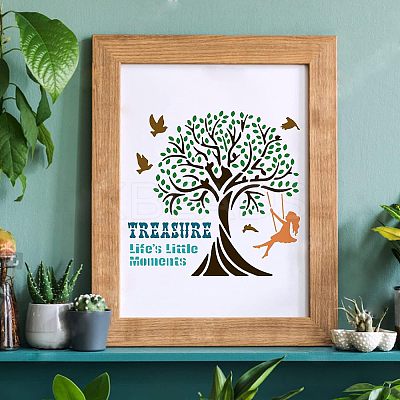 Plastic Reusable Drawing Painting Stencils Templates DIY-WH0172-232-1