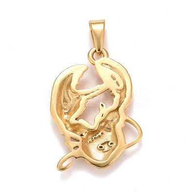 Ion Plating(IP) 304 Stainless Steel Pendants X-STAS-D165-14G-08-1