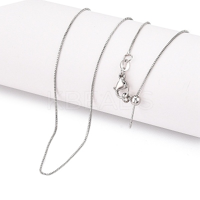 Brass Box Chain Necklaces for Women NJEW-G084-09P-1