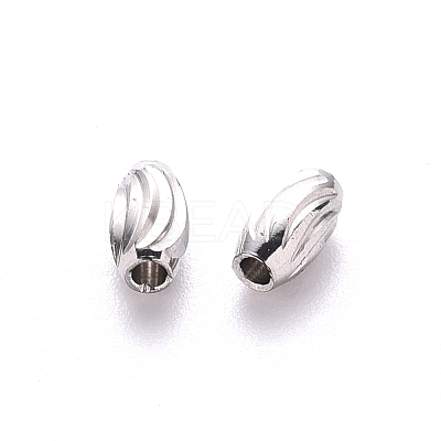 Non-Tarnish 201 Stainless Steel Corrugated Beads LS-X-STAS-S103-16A-P-1