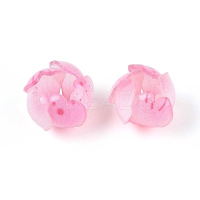 Flower Acrylic Bead Caps SACR-T017-49C-1