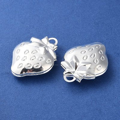 Rack Plating Iron Locket Pendants KK-F090-05S-1