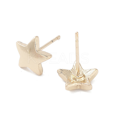 Star Alloy Studs Earrings for Women EJEW-H309-06KCG-1