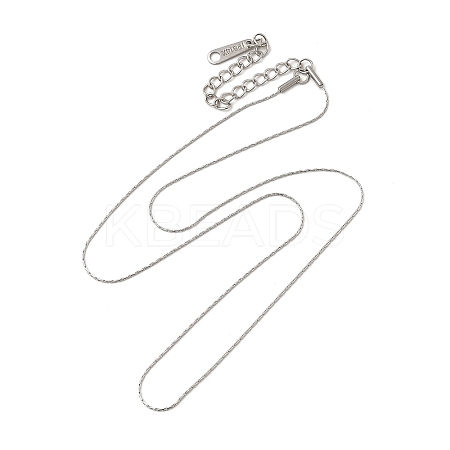 Non-Tarnish 304 Stainless Steel Boston Link Chain Necklace for Women NJEW-G097-03P-1