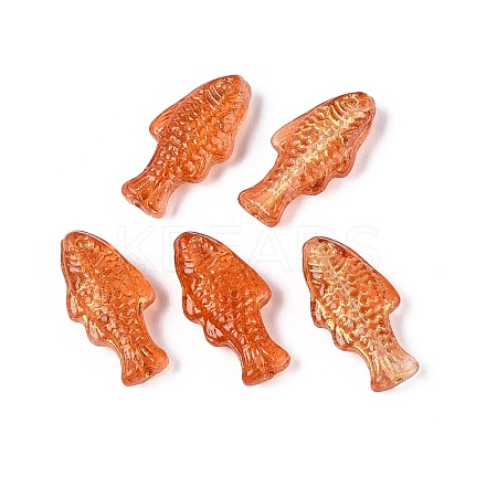 Baking Paint Transparent Glass Beads DGLA-N018-22E-1
