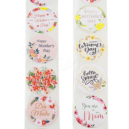 Mother's Day 8 Styles Stickers Roll DIY-H166-04-1