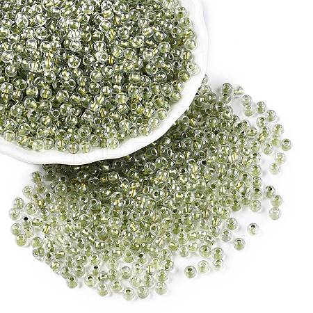 6/0 Transparent Inside Colours Glass Seed Round Beads SEED-N006-004H-1