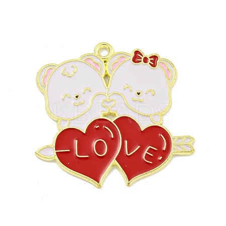 Valentine's Day Alloy Enamel Pendants LS-ENAM-Z015-03G-06-1