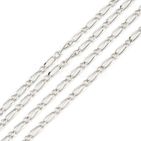 Anti-Tarnish Rhodium Plated 925 Sterling Silver Figaro Chains STER-F052-15P-1