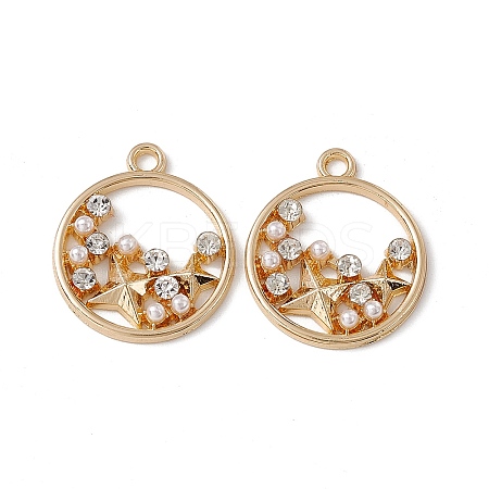 Alloy Crystal Rhinestone Pendants ALRI-K049-12G-1