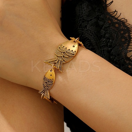 Alloy Link Chain Bracelets for Women LS-BJEW-C133-01AG-1