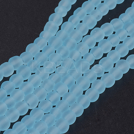 Baking Paint Transparent Glass Bead Strands GLAA-S031-4mm-21-1