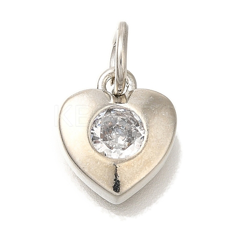 Brass Micro Pave Cubic Zirconia Pendants KK-Q001-13P-01-1