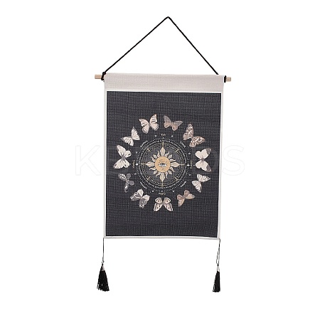 Bohemia Style Cloth Wall Hanging Tapestry HJEW-E003-01M-1