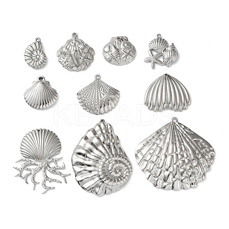 10Pcs 304 Stainless Steel Pendants STAS-P426-03P-1
