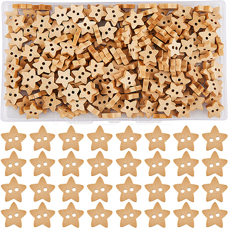 Natural 2-hole Wood Buttons BUTT-GF0003-58-1