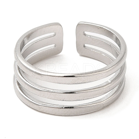 Non-Tarnish 304 Stainless Steel Open Cuff Rings LS-RJEW-K245-84P-1