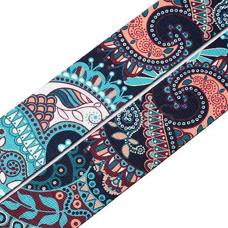 Ethnic Style Double-Sided Polyester Ribbon OCOR-WH0077-42D-1