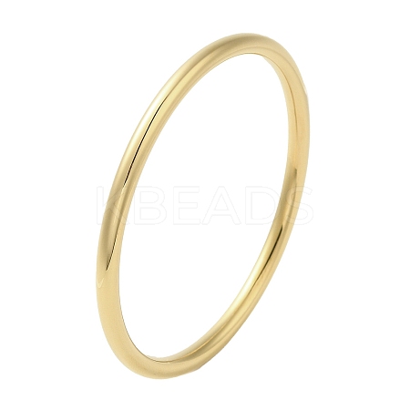 Ion Plating(IP) 304 Stainless Steel Simple Roung Ring Bangles for Women BJEW-F461-01E-G-1