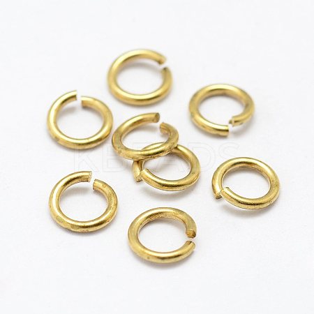 Brass Open Jump Rings KK-P096-08-C-1
