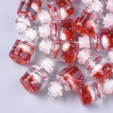 Glass Bottle Pendants LS-GLAA-T001-03C-1