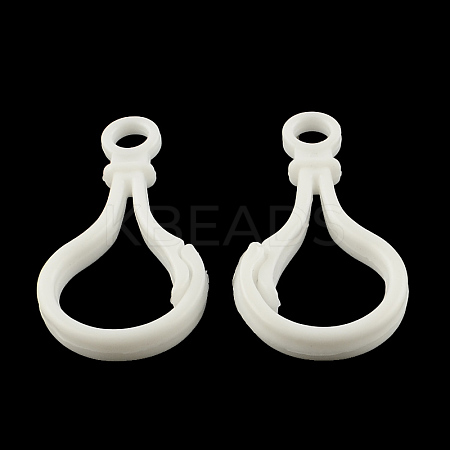 Opaque Solid Color Bulb Shaped Plastic Push Gate Snap Keychain Clasp Findings KY-R006-01-1