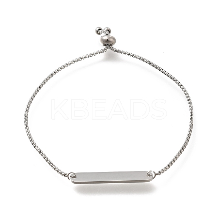 Non-Tarnish 304 Stainless Steel Box Chain Slider Bracelets BJEW-M233-03P-1