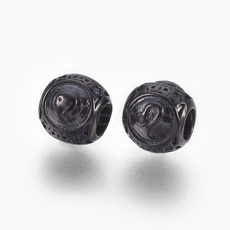 316 Surgical Stainless Steel European Beads STAS-F195-128B-05-1