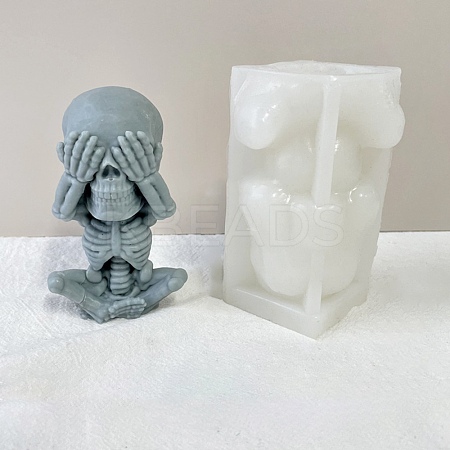 Halloween Theme DIY Candle Silicone Statue Molds DIY-C032-06-1