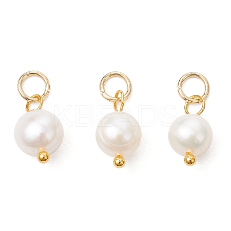 Natural Cultured Freshwater Pearl Two Sides Polished Charms PALLOY-JF04036-01-1