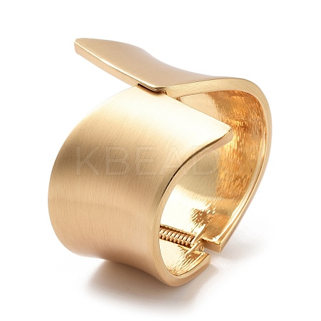 Alloy Wide Hinged Bangles BJEW-C058-02A-G-1