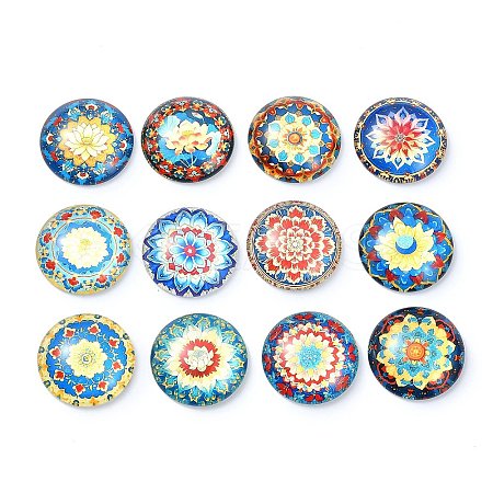 12Pcs Glass Cabochons X1-GGLA-S059-05-1