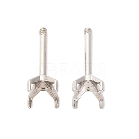 304 Stainless Steel Stud Earring Findings STAS-B091-02A-04P-1