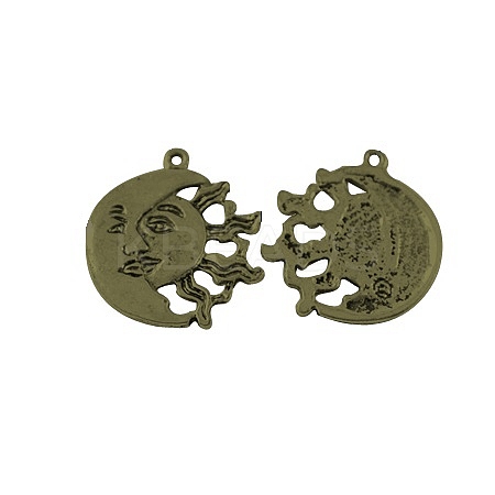 Tibetan Style Alloy Pendants TIBEP-22752-AB-NR-1