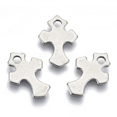 Non-Tarnish 201 Stainless Steel Tiny Cross Charms LS-STAS-R116-090-1